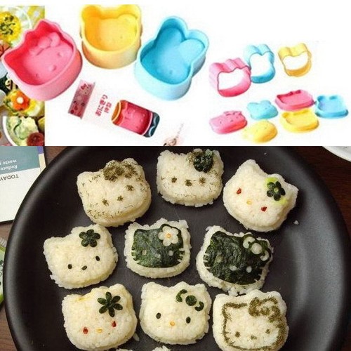 3Pcs Creative DIY Cute Sushi Rice Mold ...