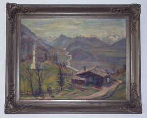 Peinture-A-LHuile-Paysage-De-Montagne-Thea-Gaillemr-Paysage-Alpin ...