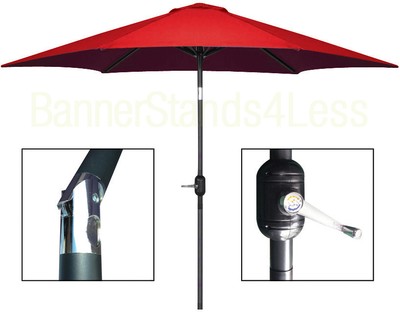 9 ft Aluminum Outdoor Patio Garden Umbrella ...