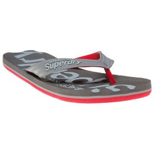 New Mens Superdry Grey Flip Flop Rubber Sandals Flops | eBay