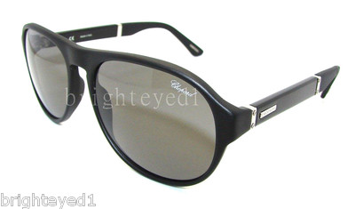 Pre-owned Chopard Authentic  Polarized Matte Black Sunglasses Sch 134 - 703p In Gray