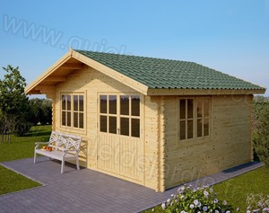 Log-cabin-Jack-4m-x-3m-13-x-10-28mm-Garden-shed-wooden-DIY-Bitumen 