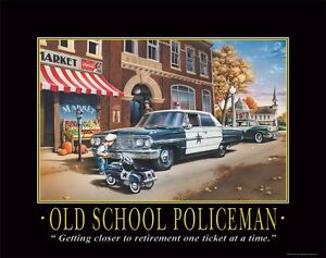 Law Enforcement Motivational Poster Art Print Police Car Badge Patch ...