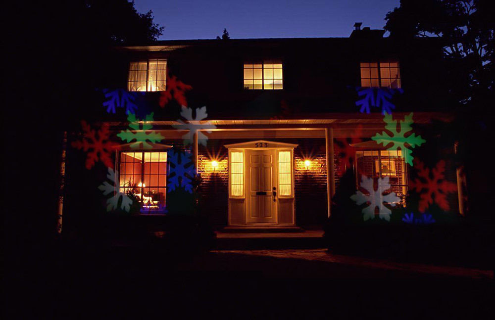 Outdoor Moving Snowflake Landscape Laser Projector Xmas