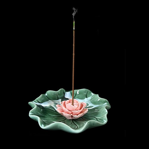 New Handmade Ceramic Lotus Incense Buddhist Burner ...