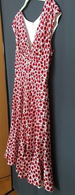Kate Spade, Poppy Spring Floral Dress (size 8) Midi length, New, never worn.