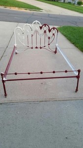 iron cast bed antique frame casters rails victorian slide wood beds