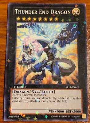 2014 Yu Gi Oh Star Pack 1st Edition Holo Thunder End Dragon #SP14-EN021 Used 