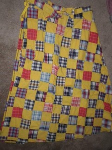 ... St. Louis~ Patchwork Wrap Skirt Hippie Hippy 60s 70s Women Costume