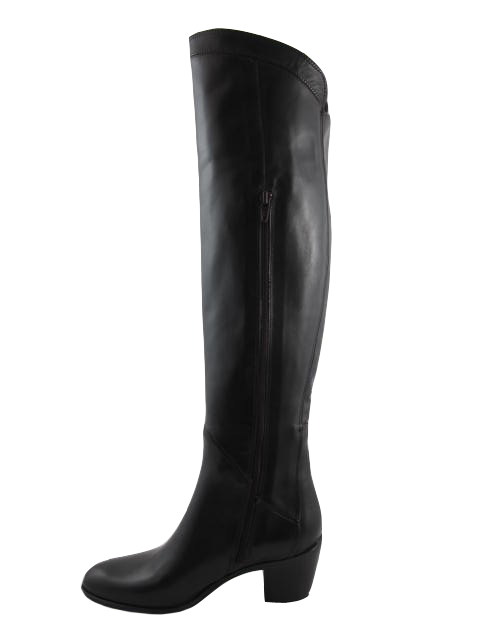 Pre-owned Lamica Lindos Women's Dress/casual Italian Knee High Flat Boot In Black