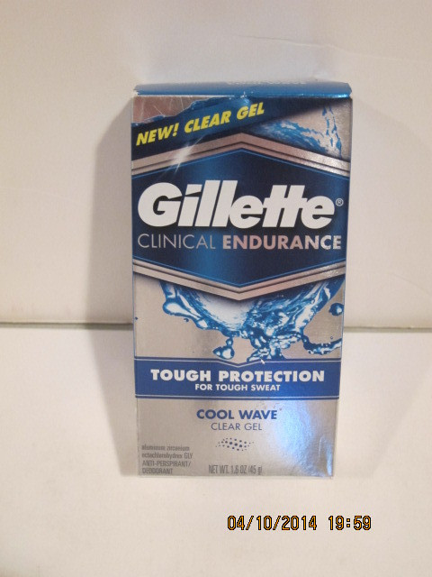 GILLETTE CLINICAL ENDURANCE CLEAR GEL-COOL WAVE-1.6 OZ-FREE SHIPPING-NIB!!!!!!!!