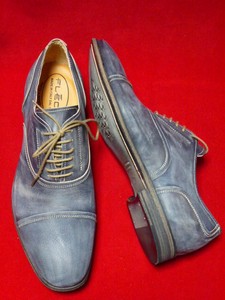 DÃ©tails sur chaussure homme FLECS cuir italienne 200 bleu 39 neuve ...