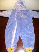 Disney Winnie the Pooh purple hooded snowsuit girls 3-6 m