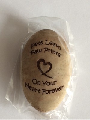 PET PAW PRINT HEART POCKET HEALING STONE ...