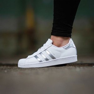 adidas superstar white silver adidas superstar white silver