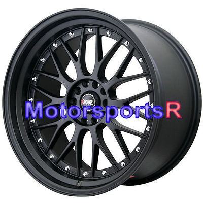 XXR 521 18 Flat Black Lip Rims Wheels Staggered 5x114.3 Stance Hellaflush Mesh