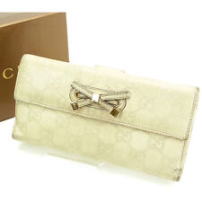 Gucci Wallet Purse Long Wallet Guccissima Beige Woman Authentic Used Y334 | eBay