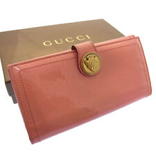 Gucci Wallet Purse Long Wallet Logo Pink Gold Woman Authentic Used D795 | eBay
