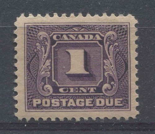 Canada-J1c-1c-Light-Blackish-Purple-Postage-Due-Dry-Printing-VF-80-OG