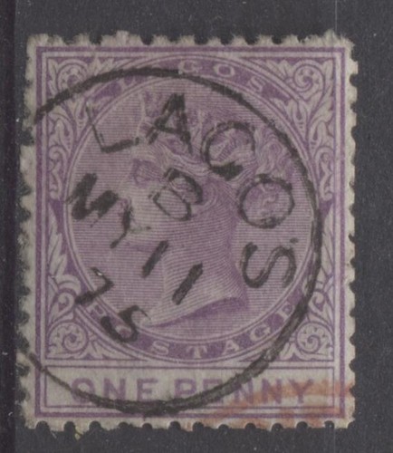 Lagos-SG-1-1d-Purple-amp-Deep-Mauve-4th-Ptg-Crown-CC-Frame-Break-VG-64-Used