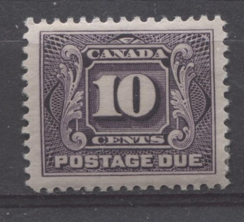 Canada-J5-10c-Blackish-Purple-1906-1928-Postage-Due-Dry-Printing-VF-75-OG