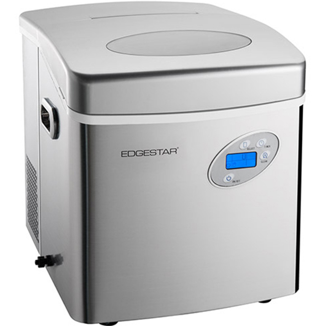 Large 50 Lb Stainless Steel Countertop Ice Maker, Compact Cube IceMaker