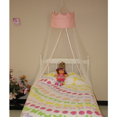 Princess Polyester White Knitted Crown Round Bedding ...