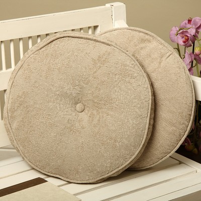 Liquid Chenille Feather and Down Round Throw Pillows Set of 2 eBay