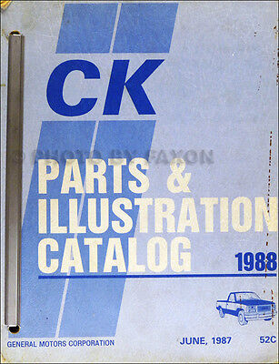 1988 Chevy GMC Pickup Truck Parts Book Sierra Cheyenne CK 1500-3500 Chevrolet 