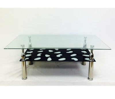 Contemporary Coffee Table Glass Side Storage Accent ...