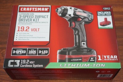 New Craftsman C3 Lithium-Ion 3-Speed Impact Driver ...