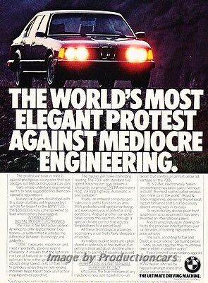 1982 1983 BMW 733i - World Best -  Original Advertisement Print Car Ad (World Best Bmw Car)