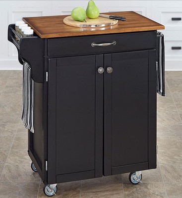 Kitchen Island Rolling Storage Utility Cabinet Wood ...