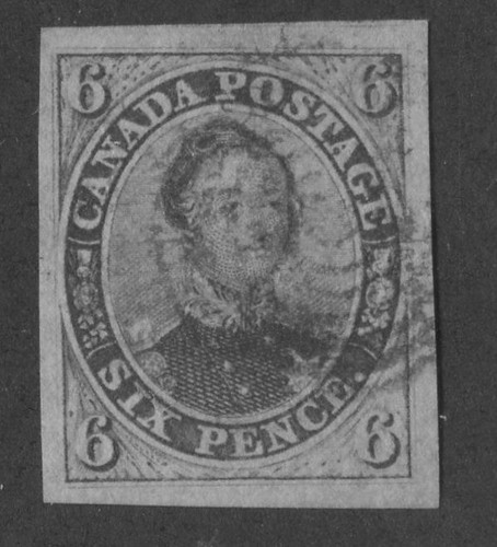 Canada-2-1851-6d-Slate-Violet-Prince-Albert-SUP-95-Used-Example