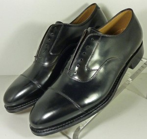 ... -FT50-Mens-Shoes-Size-8-E-C-Black-Leather-Optima-Johnston-Murphy