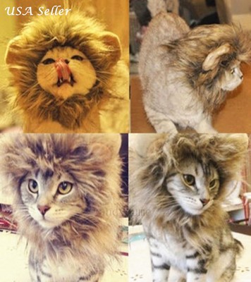 Pet Costume Lion Mane Wig for Cat ...