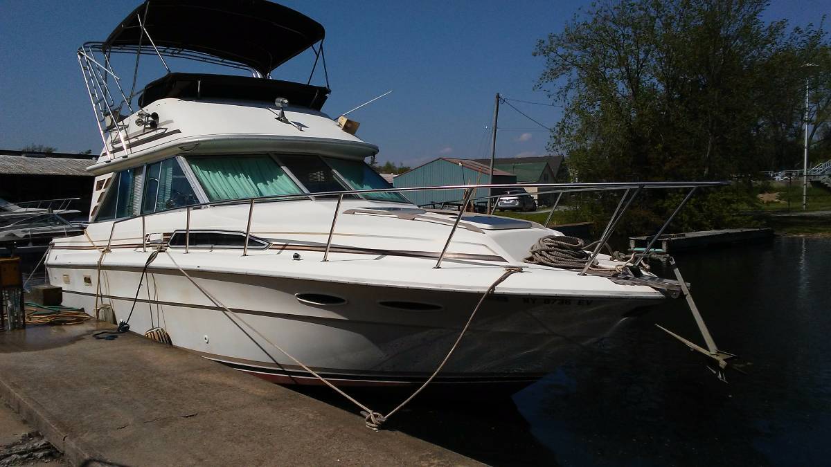 #10052 1987 34' Sea Ray 340 Sedan Bridge Express Cruiser