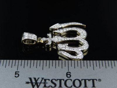 Pre-owned Jewelry Unlimited Mens 14k Yellow Gold Allah Genuine Diamond Charm Pendant 1.5ct 1.35" In F-g