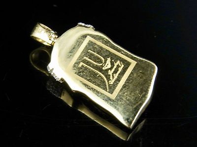 Pre-owned Jewelry Unlimited Solid 10k Yellow Gold Genuine Diamond Jesus Face Pendant Charm 1/2 Ct 1.2"