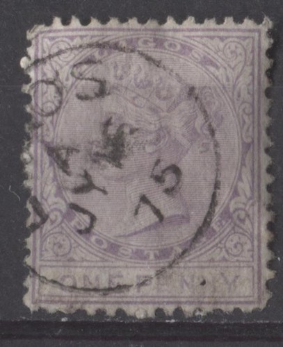 Lagos-SG-1-1d-Pale-Slate-Lilac-5th-Ptg-Crown-CC-Perf-12-5-Lagos-CDS-VG-64-Used