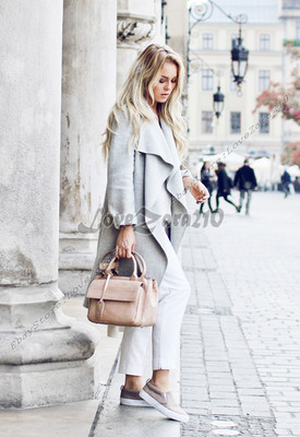 Pre-owned Zara Authentic Size S -  Hand Made Coat Long Gray Wrap Coat Oversize Jacket