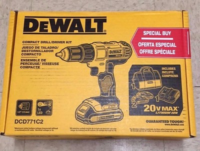 DEWALT DCD771C2 20-Volt Max Lithium-Ion Cordless Drill/Driver ...