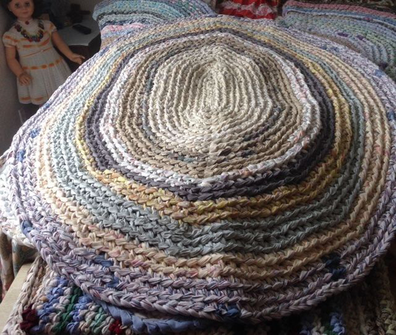 How to Make a Crocheted Rag Rug eBay