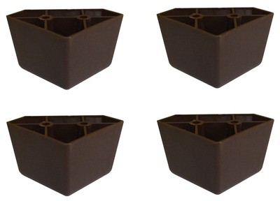 Set of 4 Universal Dark Brown Plastic ...