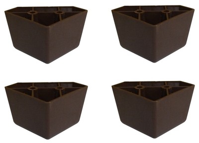 Set of 4 Universal Dark Brown Plastic ...