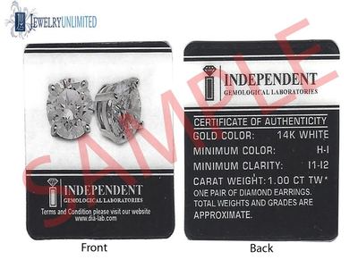 Pre-owned Jewelry Unlimited Solid 14k White Gold Princess Diamond Solitaire Studs Earrings 1/2 Ct In H-i