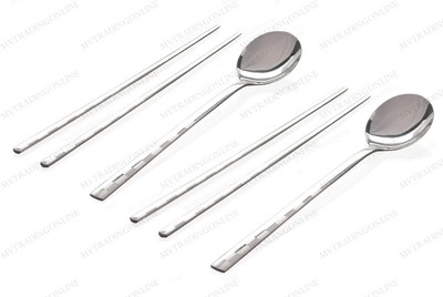 Korean Chopstick&Spoon 2 Set Stainless Steel Chopsticks ...