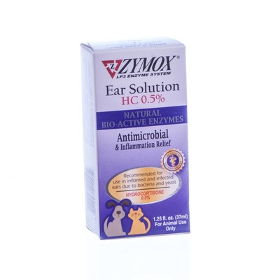 Zymox Enzymatic Ear Solution Hydrocortisone .5% , ...