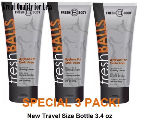 FRESH BALLS Fresh Body 3.4 oz Antiperspirant for Men FREE SHIP!