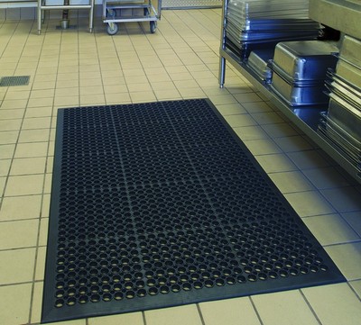 Black Indoor Commercial Industrial Heavy-Duty Anti-Fatigue Floor ...